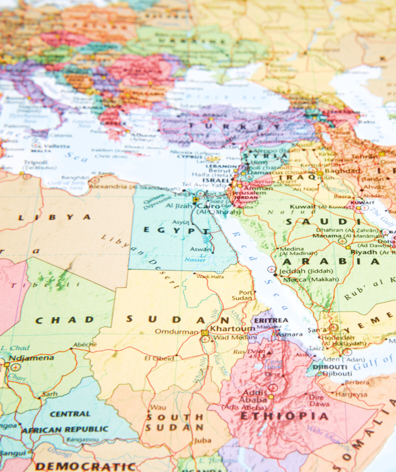 Sudan on a map