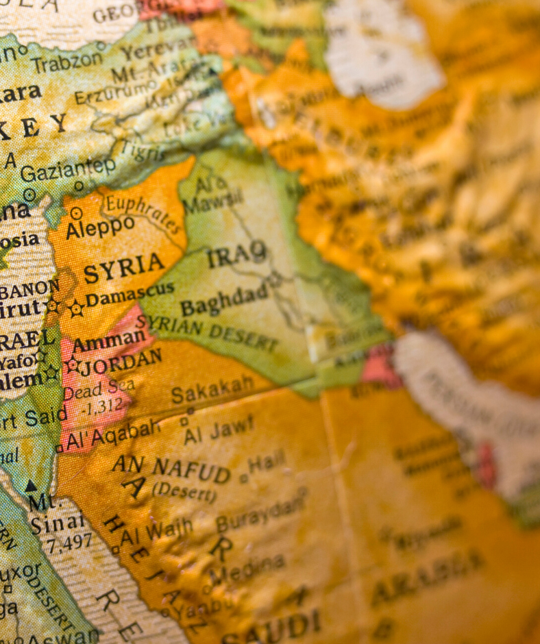 iraq on a map